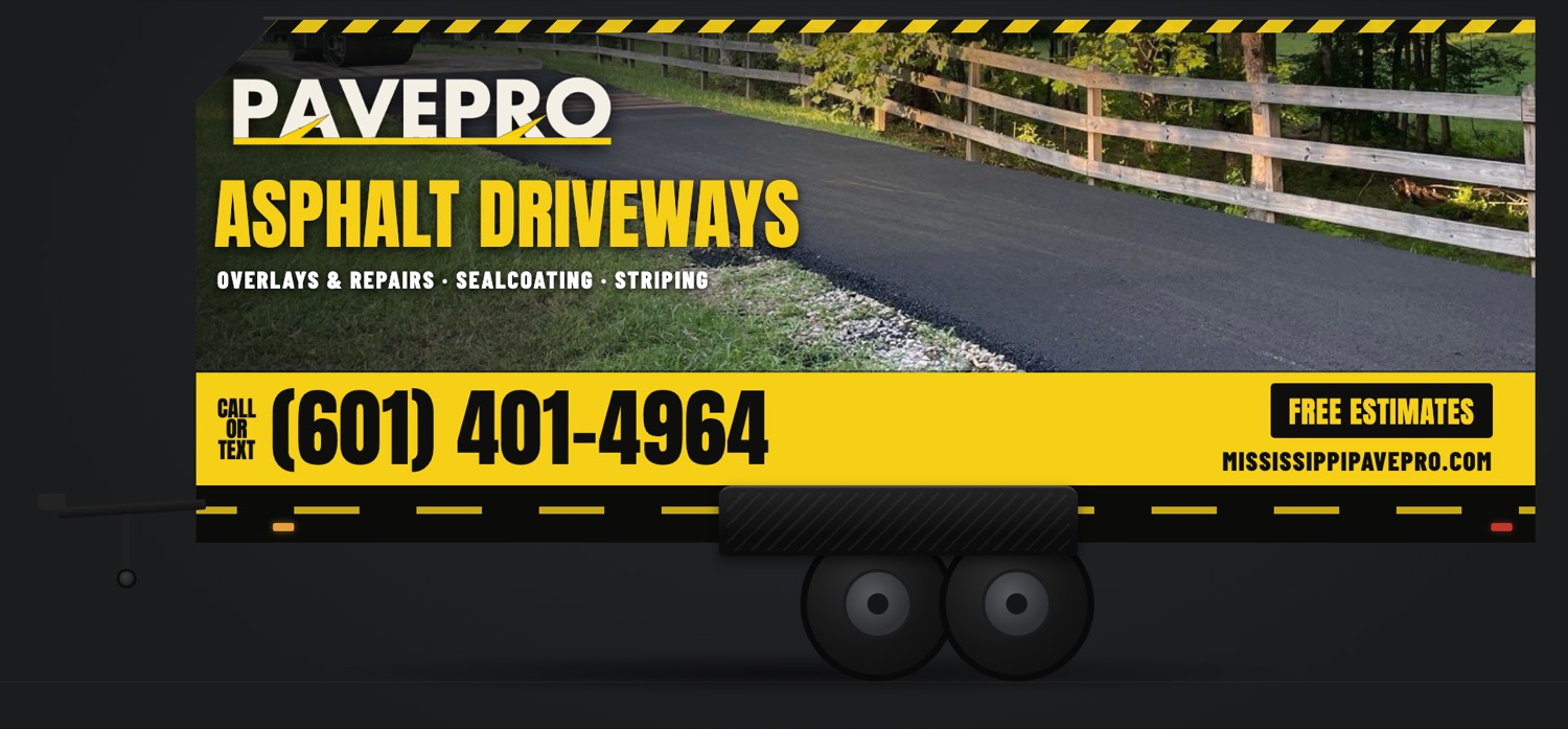 Driver side of the PavePro trailer wrap