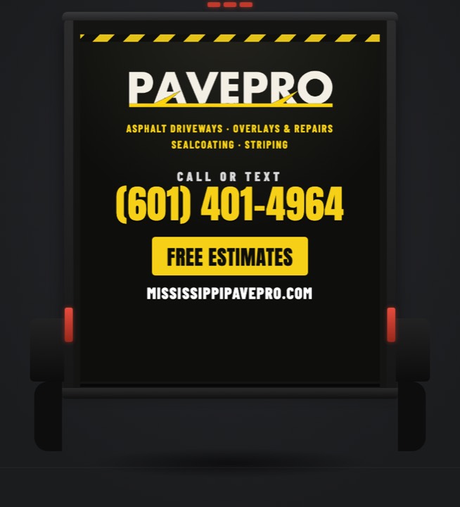 Rear ramp door of the PavePro trailer wrap